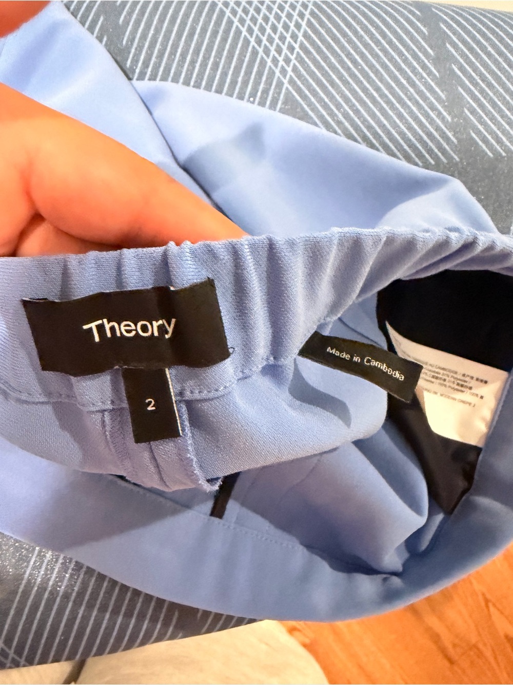 Theory Light Blue Womens Treeca Dress Pants - Picture 2 of 7